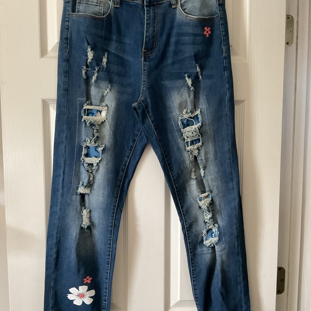 Distressed Blue Jeans for Men
